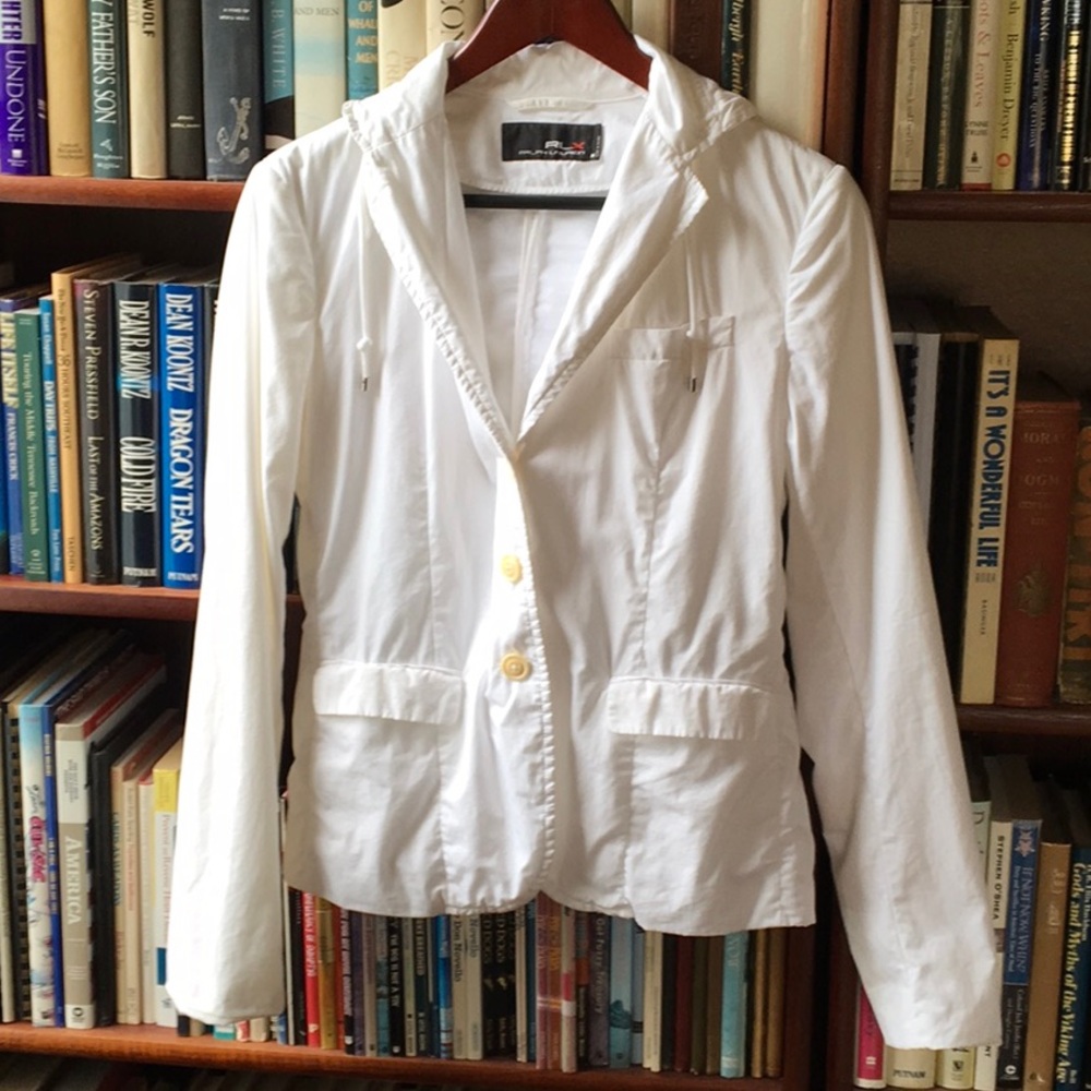 RLX Ralph Lauren White Hooded Blazer Jacket